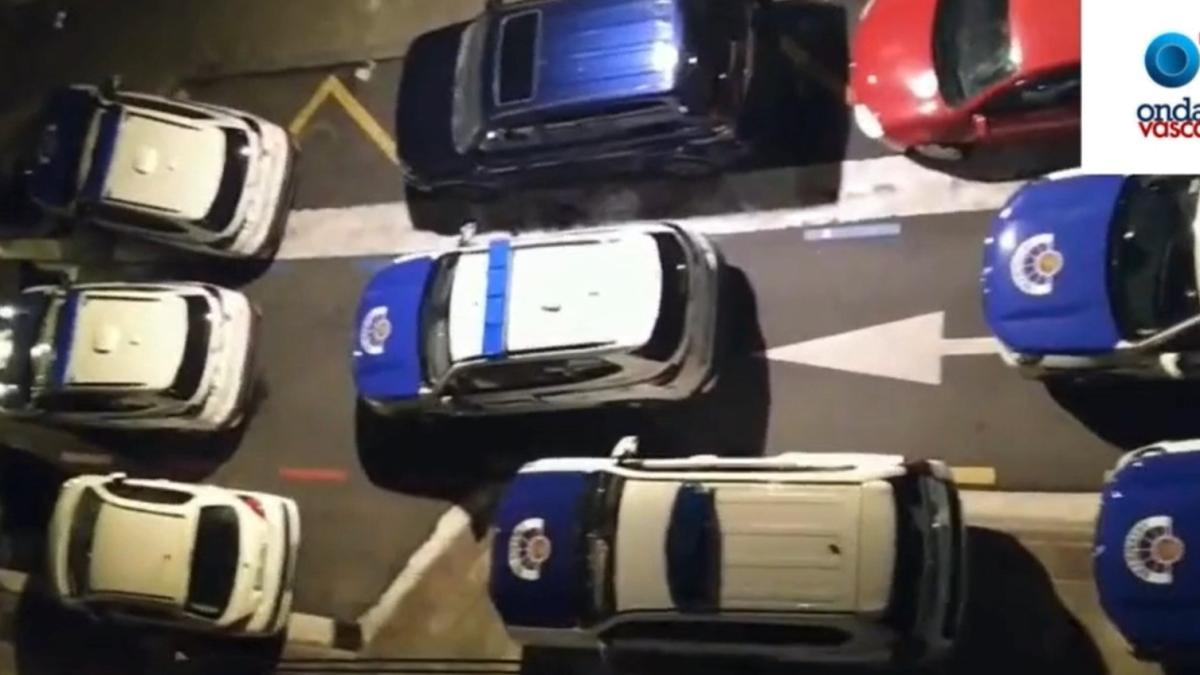 Imágenes del despliegue policial en Hernani | Fuente: Onda Vasca