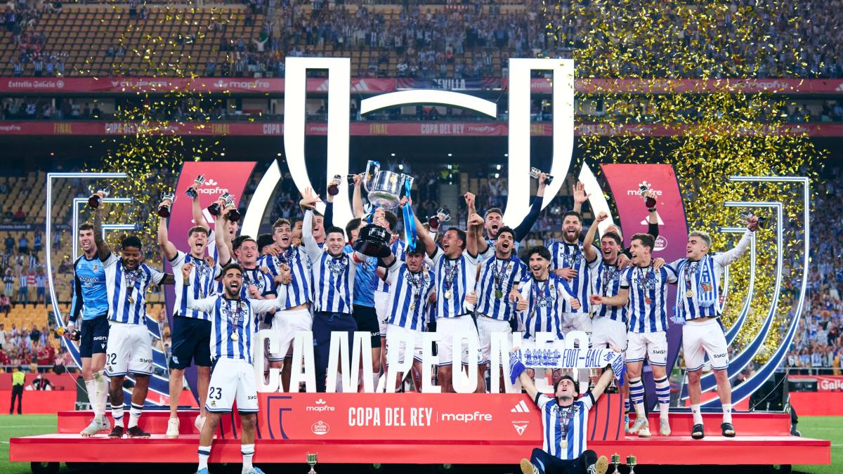 La Real Sociedad se proclama campeón de la Copa. X: @rfef