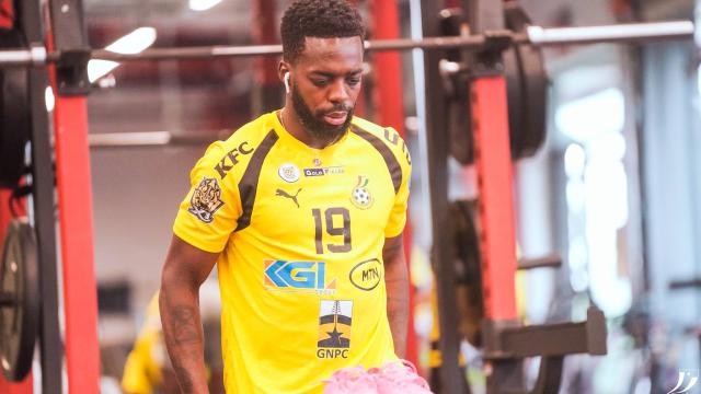 Iñaki Williams durante una sesión de entrenamiento en la concentración del Mundial / @GhanaBlackStars
