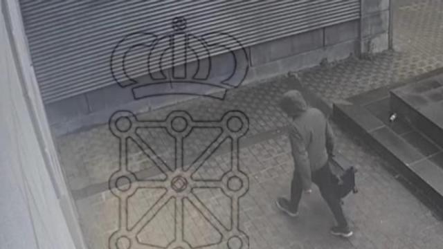 Imágenes del detenido por colocar una maleta sospechosa en el Palacio de Justicia de Navarra. Policía Foral.