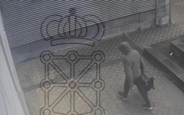 Imágenes del detenido por colocar una maleta sospechosa en el Palacio de Justicia de Navarra. Policía Foral.