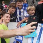 El entrenamiento de la Real de hoy ha sido con público. RUBÉN PLAZA