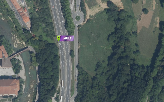 Punto de la N-1 en Tolosa, en el que se ha producido el primero de los accidentes / Ertzaintza