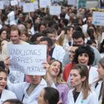 Médicos en una manifestación por el Estatuto Marco. Humberto Bilbao
