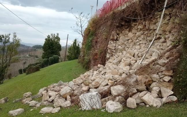 Colapso en el muro de La Huella de Artxanda. Ayuntamiento de Bilbao