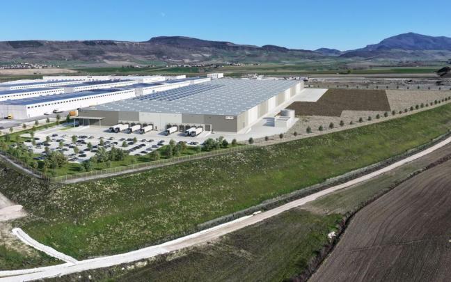 Así quedará la planta de ensamblaje de celdas de baterías para vehículos eléctricos de Mobis Spain en Noáin. Cedida