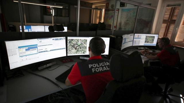 Centro de Mando y Coordinación de la Policía Foral. Javier Bergasa