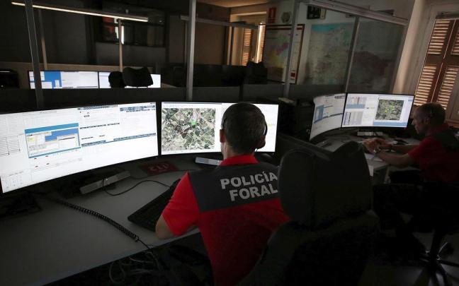 Centro de Mando y Coordinación de la Policía Foral. Javier Bergasa