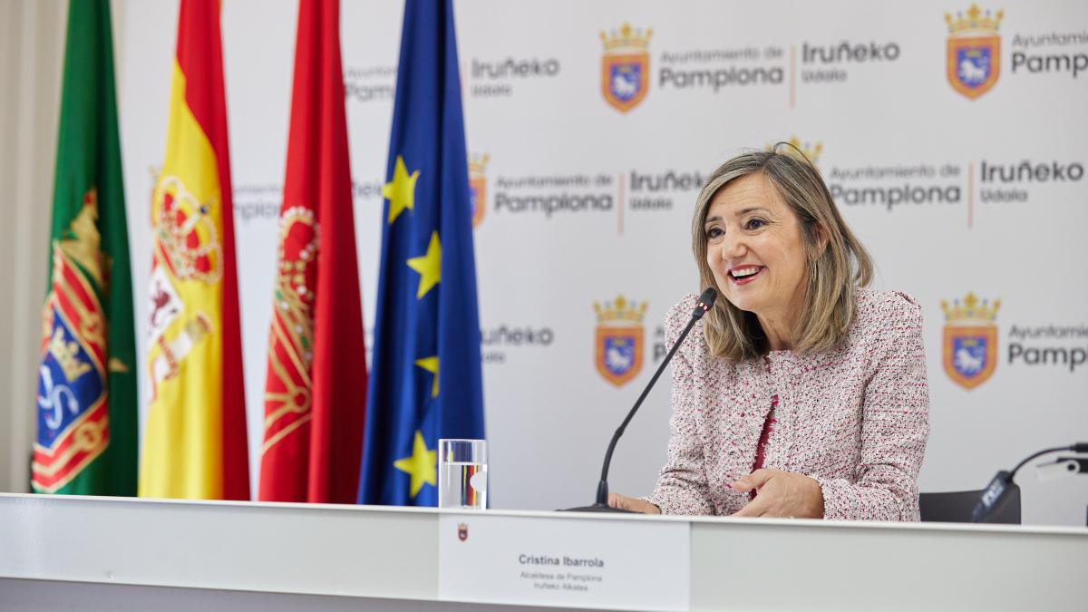 La alcaldesa de Iruña, Cristina Ibarrola. Foto: Ayuntamiento de Pamplona