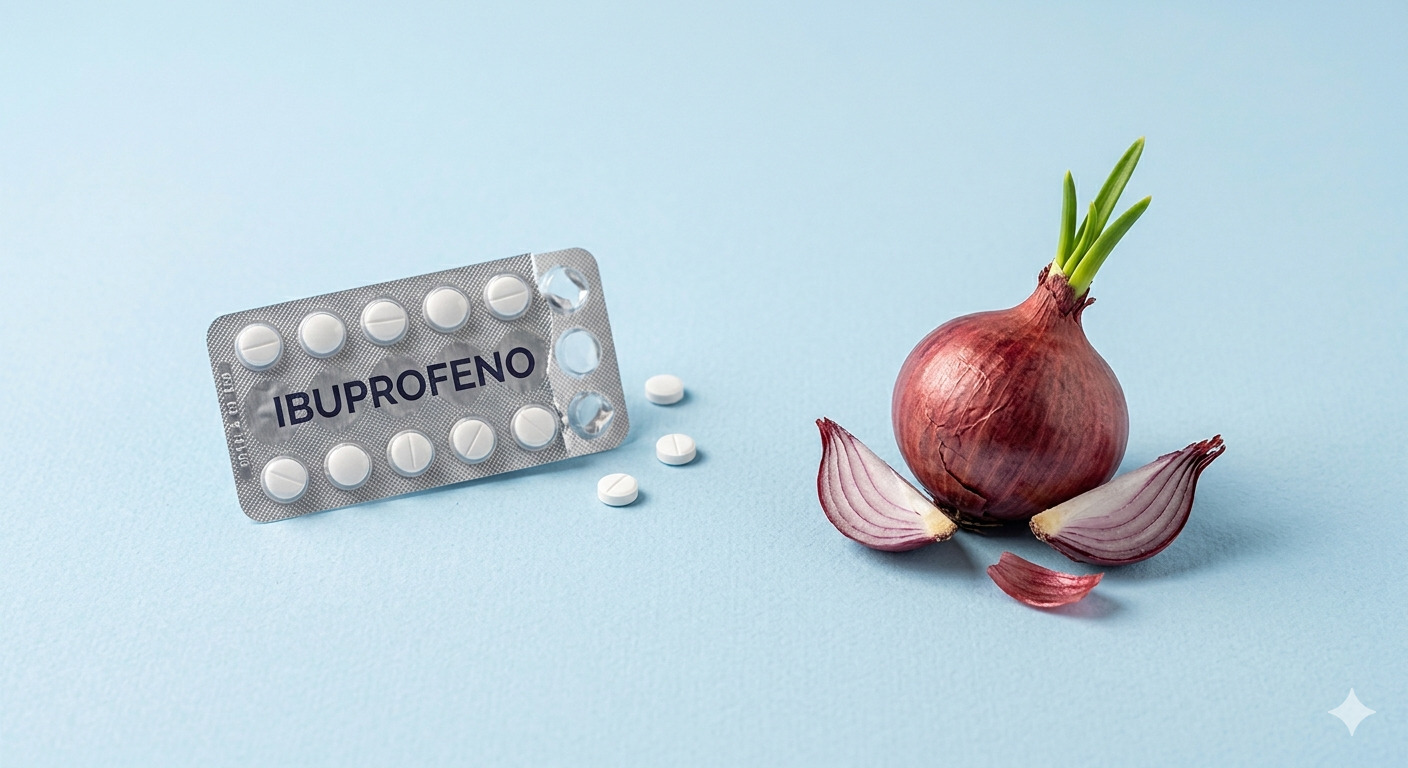 Ibuprofeno y cebolla