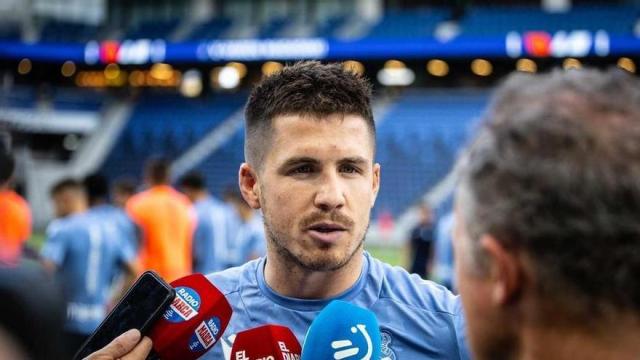 Igor Zubeldia, en una atención a la prensa. R.S.