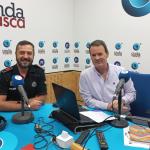 Iker Legardón, agente de la Secretaría General de la Ertzaintza en los estudios de ONDA VASCA