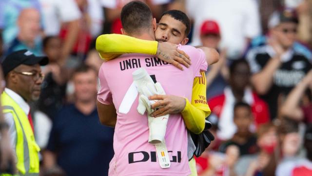 Compañeros en la selección, Unai Simón y David Raya vuelven a verse las caras frente a frente como en el amistoso de pretemporada, jugado en Londres. / ATHLETIC CLUB
