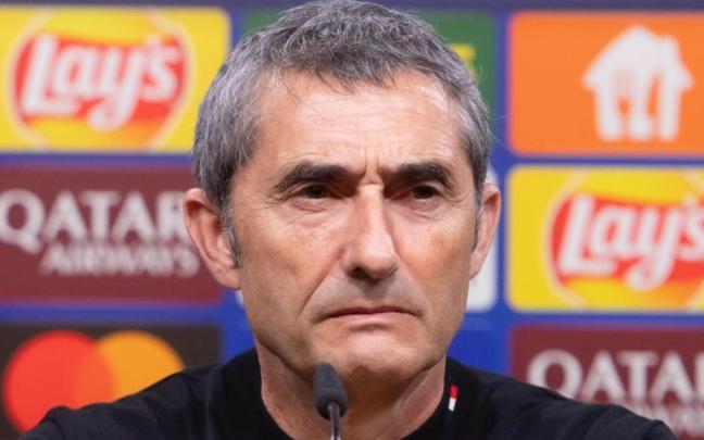 Ernesto Valverde en una rueda de prensa / Athletic Club