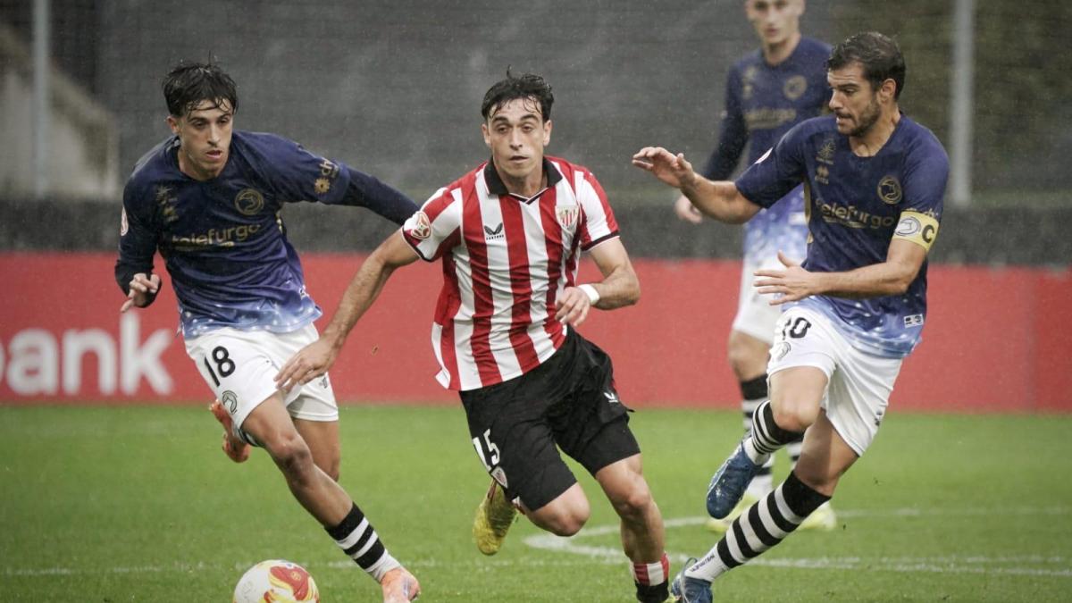 Imagen del partido entre el Bilbao Athletic y Unionistas / Athletic Club