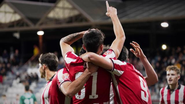 Los cachorros celebrando el gol de Conde / Athletic Club