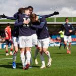 Ibai Sanz celebra el gol frente a Osasuna Promesas / Athletic Club