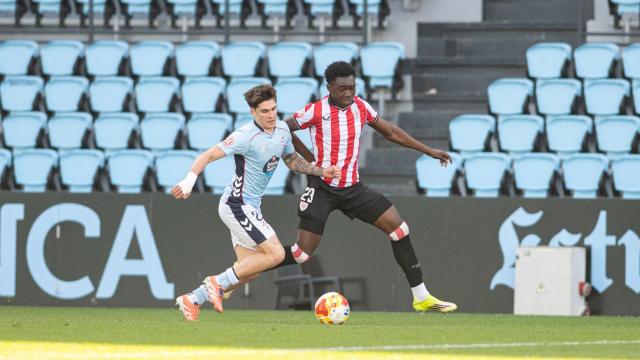 Elijah Gift, en la imagen ante el Celta Fortuna, y convocado por Valverde en el Bernabéu, es uno de los elegidos por Terzic. / ATHLETIC CLUB