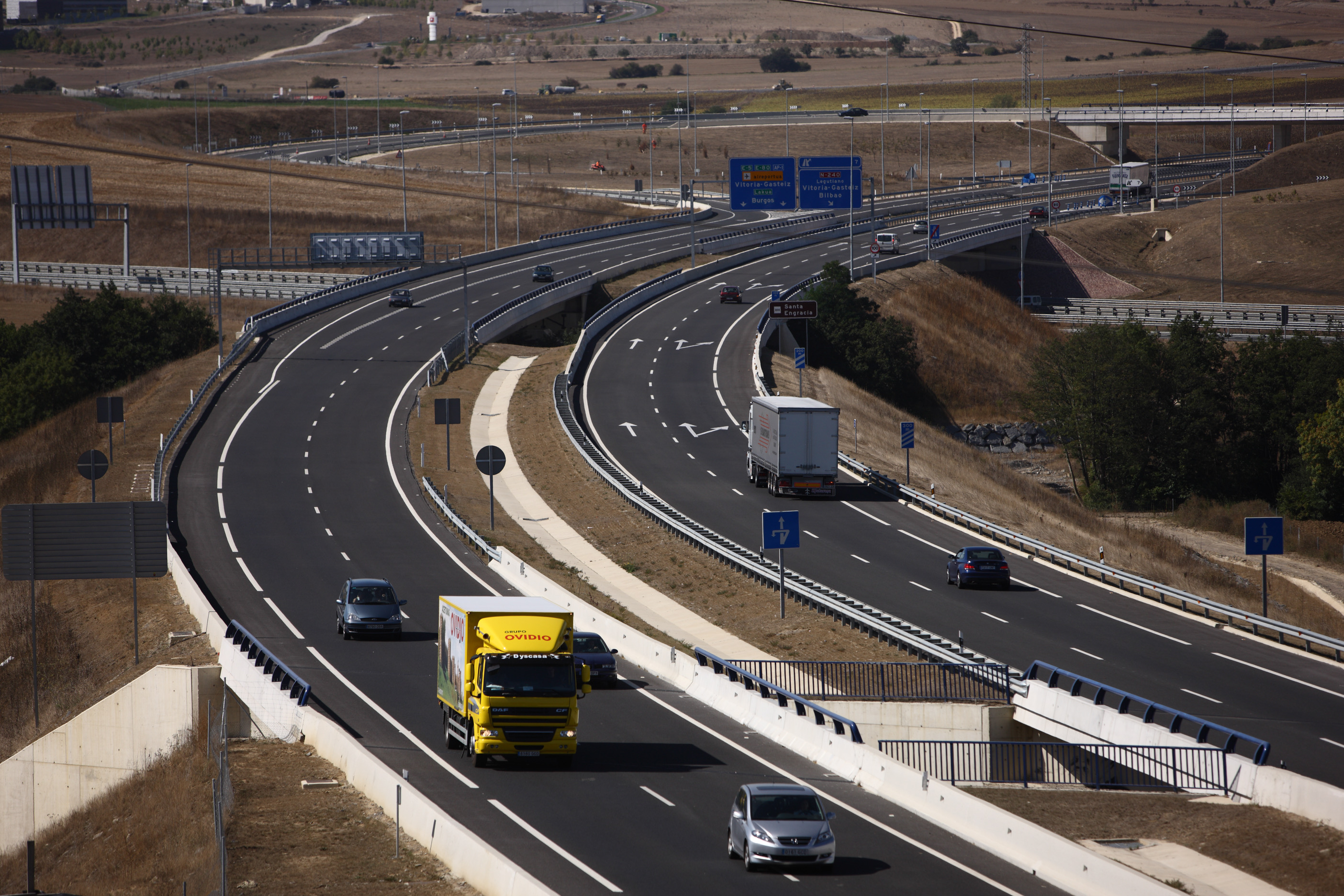 Tramo de la AP-1 a su paso por Araba. Foto: Diputación Foral de Álava