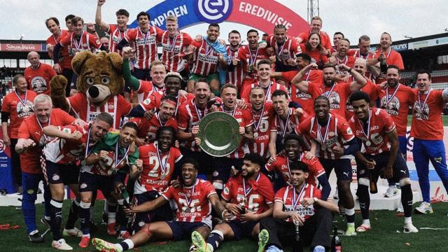 El PSV celebrando el título de la Eredivisie. Foto: PSV El PSV celebrando el título de la Eredivisie. Foto: PSV