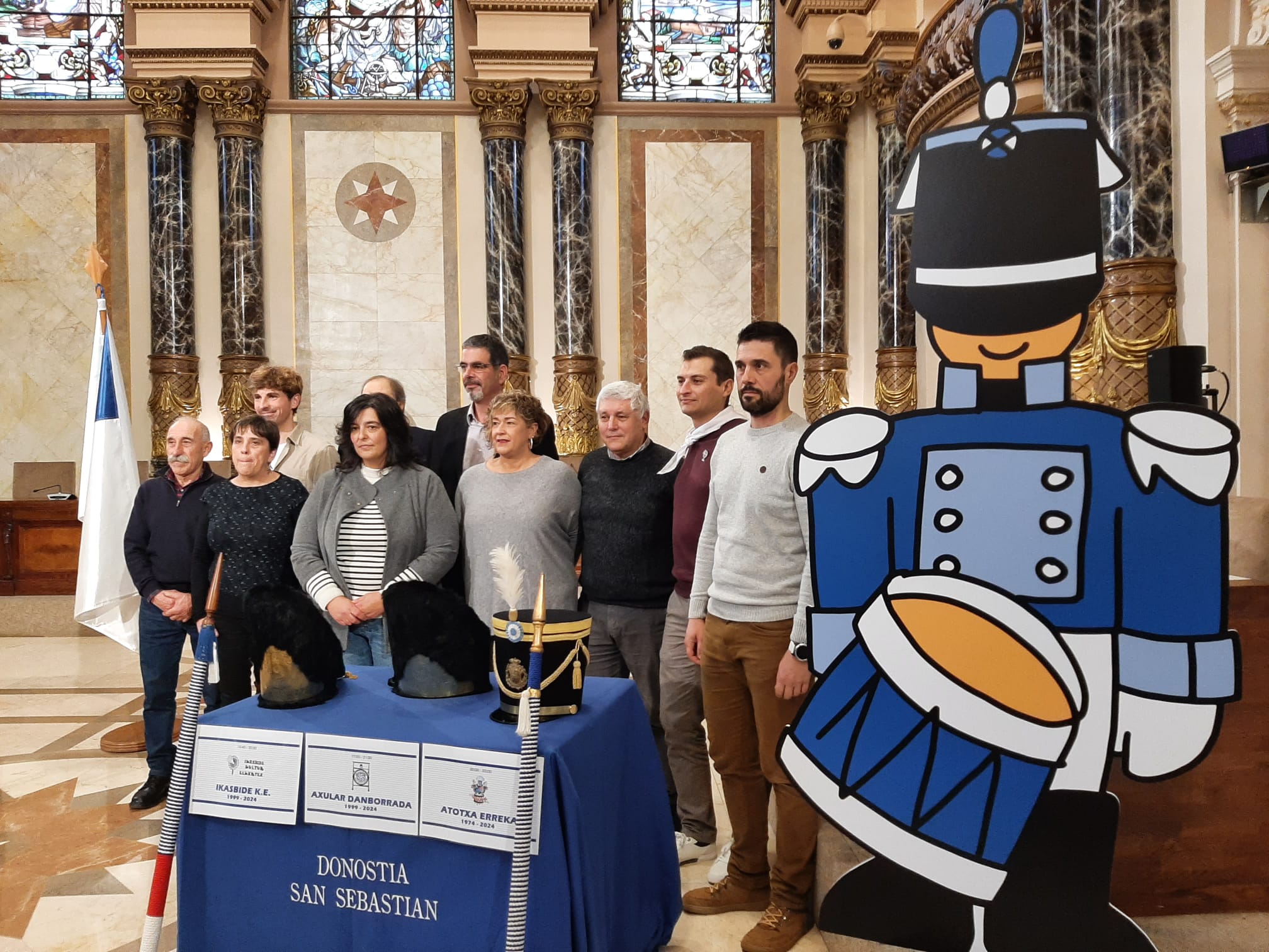 Presentación, esta mañana, de la Tamborrada de Adultos del Día de San Sebastian