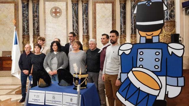 Presentación, esta mañana, de la Tamborrada de Adultos del Día de San Sebastian
