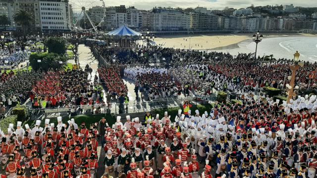 Tamborrada infantil en el Día de San Sebastian del año pasado