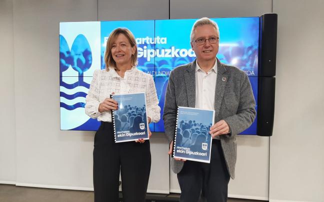 Eider Mendoza y José Ignacio Asensio, en la presentación, esta mañana, del Plan Estratégico 2024-2027 Eider Mendoza y José Ignacio Asensio, en la presentación, esta mañana, del Plan Estratégico 2024-2027