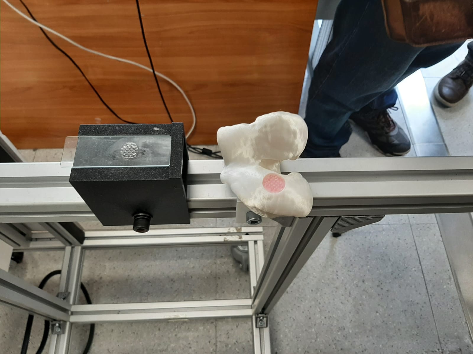 Resultado de la bioimpresión 3D robotizada, en una simulación en el laboratorio de Tecnalia Resultado de la bioimpresión 3D robotizada, en una simulación en el laboratorio de Tecnalia