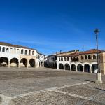 Plaza porticada de Garrovillas de Alconétar, en Cáceres