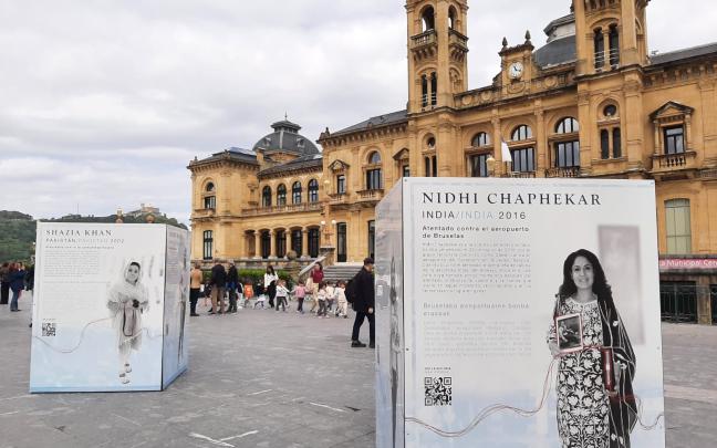 Exposición 'Memories' en los Jardines de Alderdi Eder, en Donostia