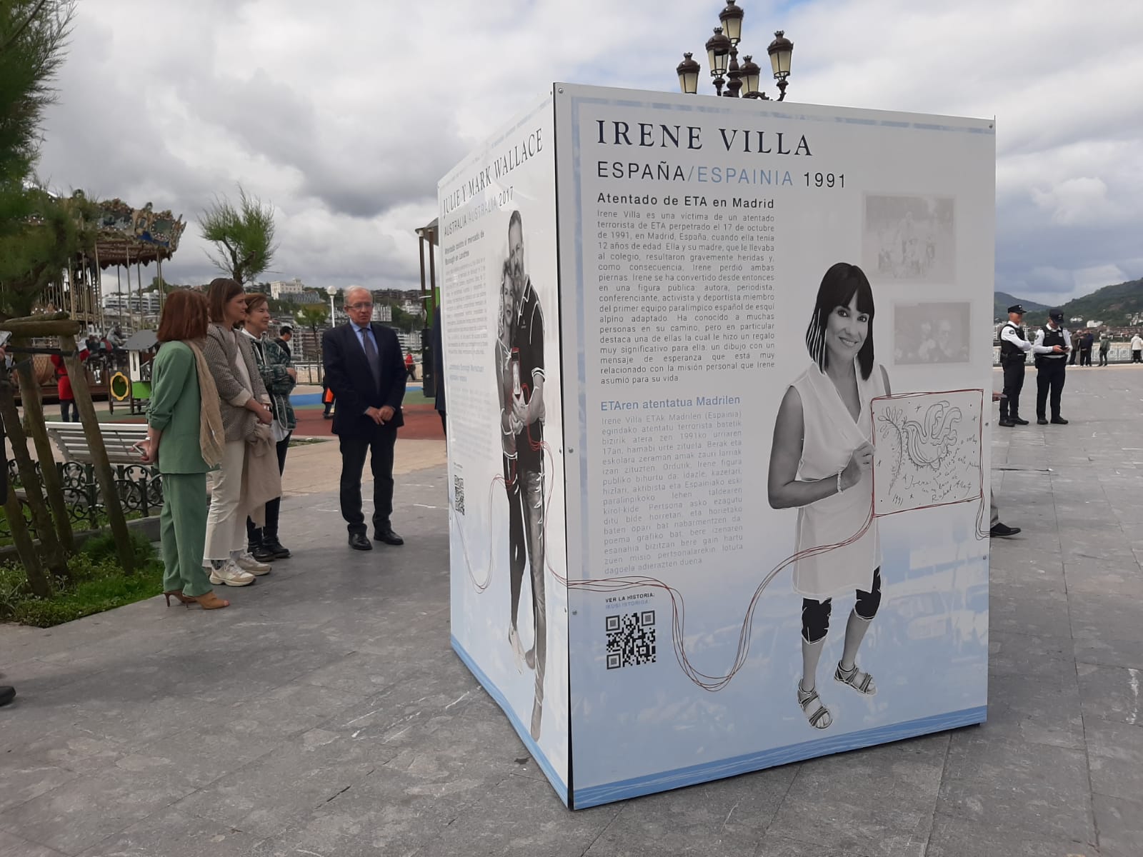 Cubo de la muestra 'Memories' en la que se expone la historia de Irene Villa