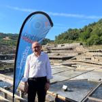 El diputado general de Álava, Ramiro González, esta mañana en el Valle Salado de Añana