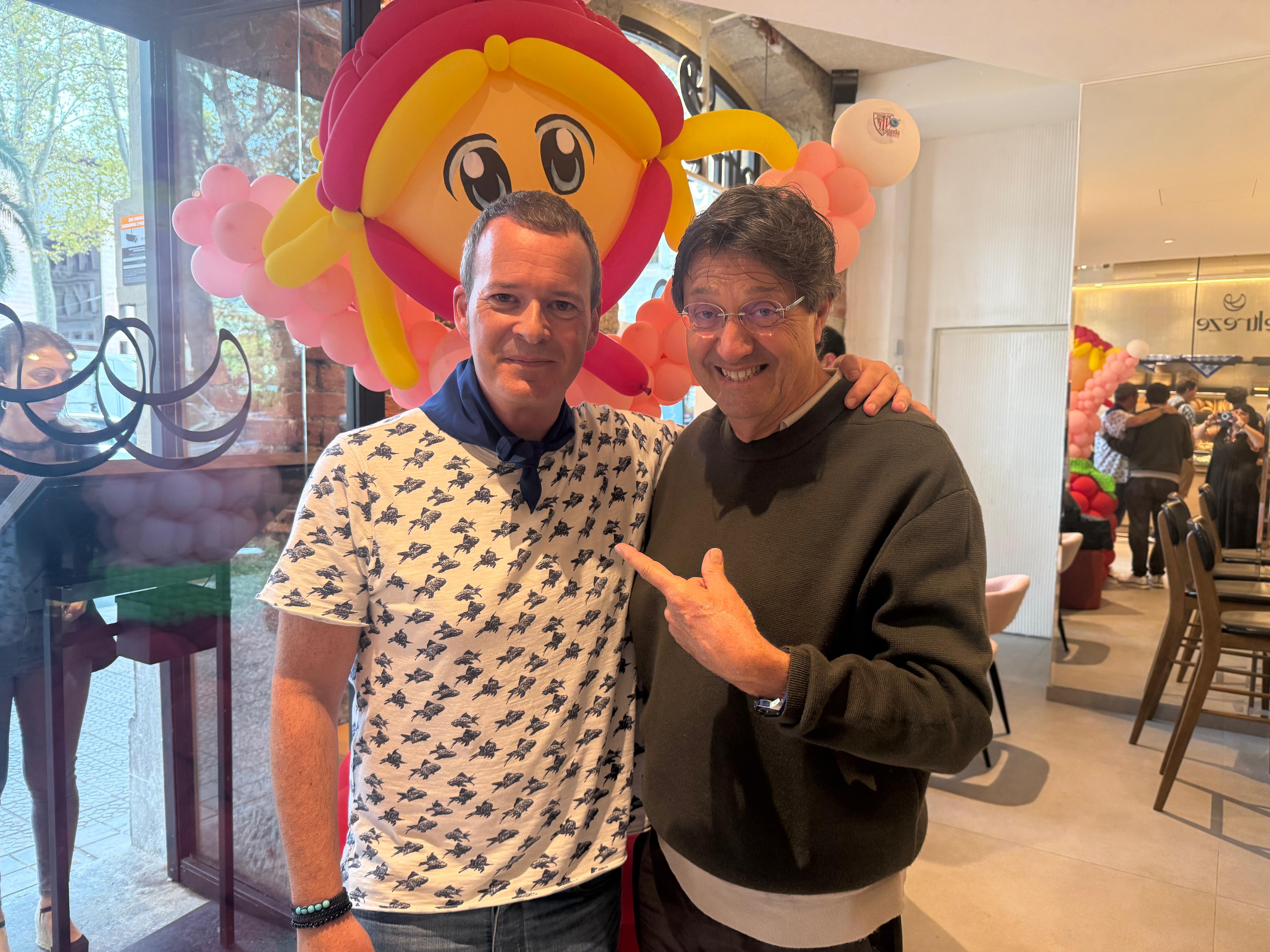 Rody Aragón, junto a Txema Gutiérrez en el especial de Aste Nagusia de Bilbao