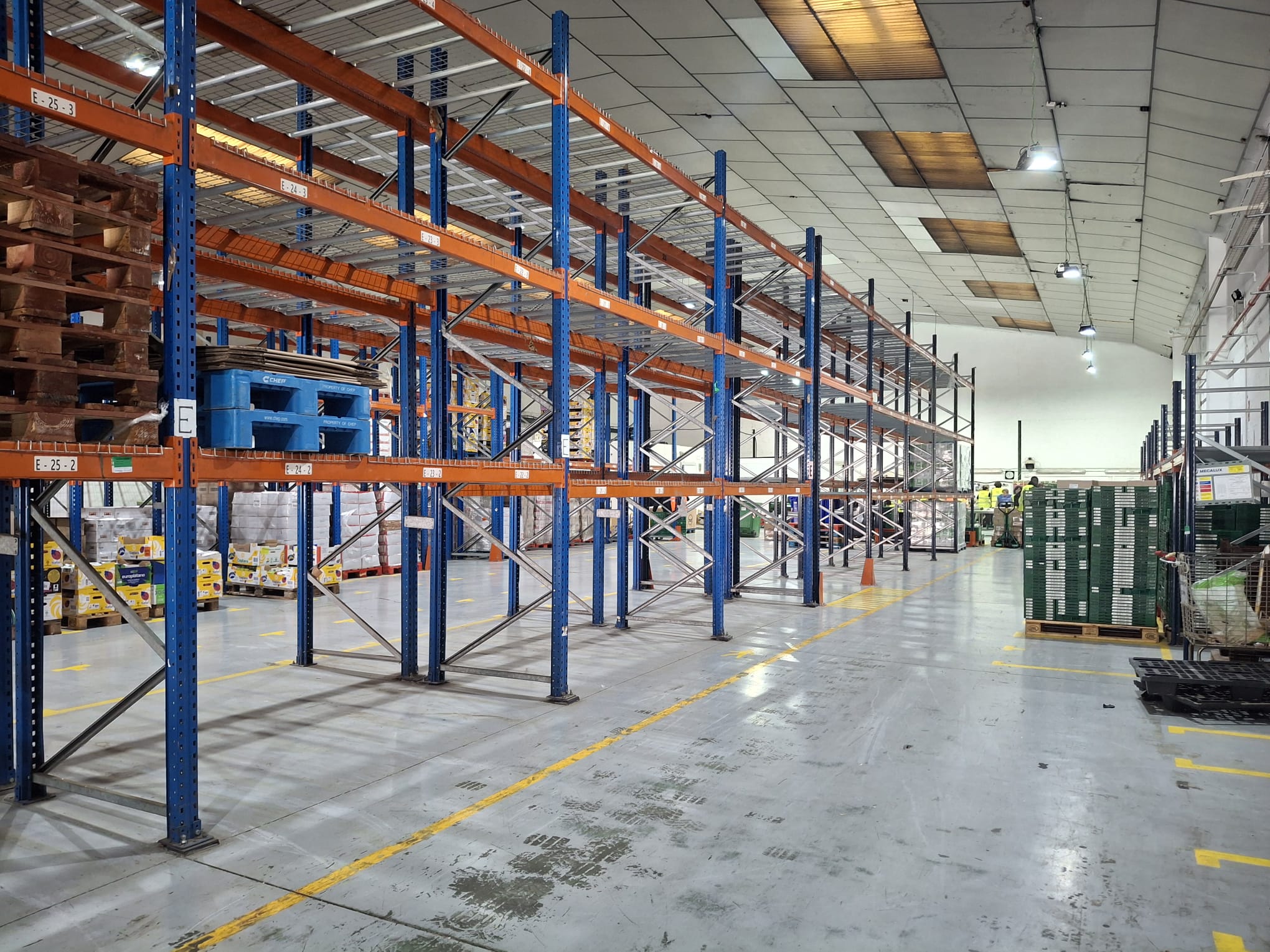 Así están hoy en día las estanterías del almacén que el Banco de Alimentos de Gipuzkoa tiene en Oiartzun