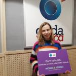 Isabel Verdini en el estudio de Onda Vasca