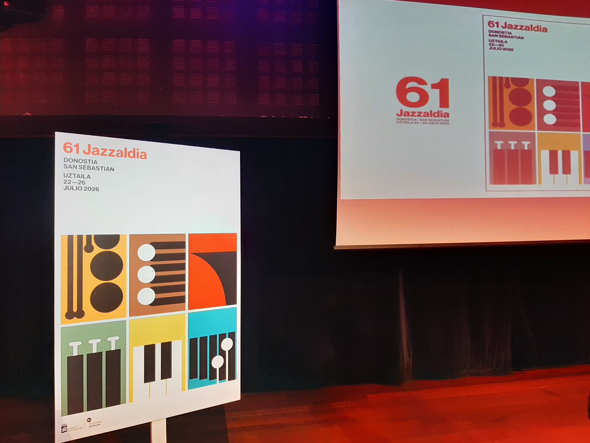 Cartel del 61º Jazzaldia que se celebrará del 22 al 26 de julio de 2026