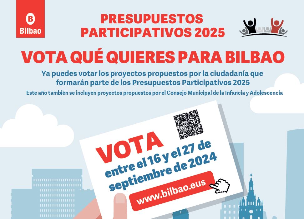 un sencillo formulario o presencialmente a través de las máquinas Bilbaoclick ubicadas en Centros Municipales.