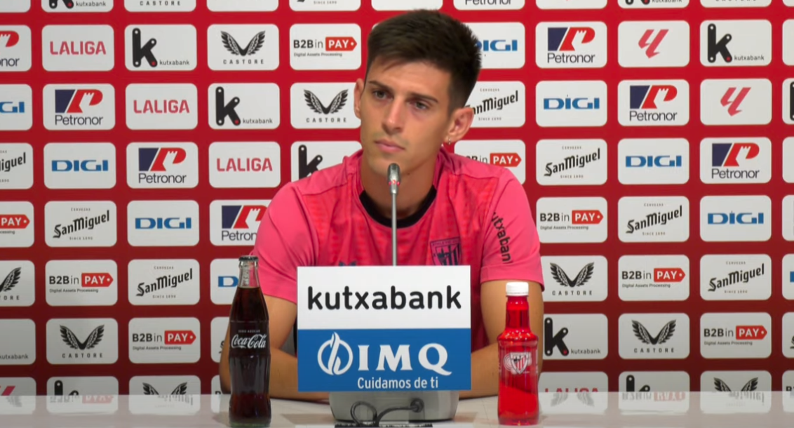 Imanol García de Albéniz esta mañana en Lezama