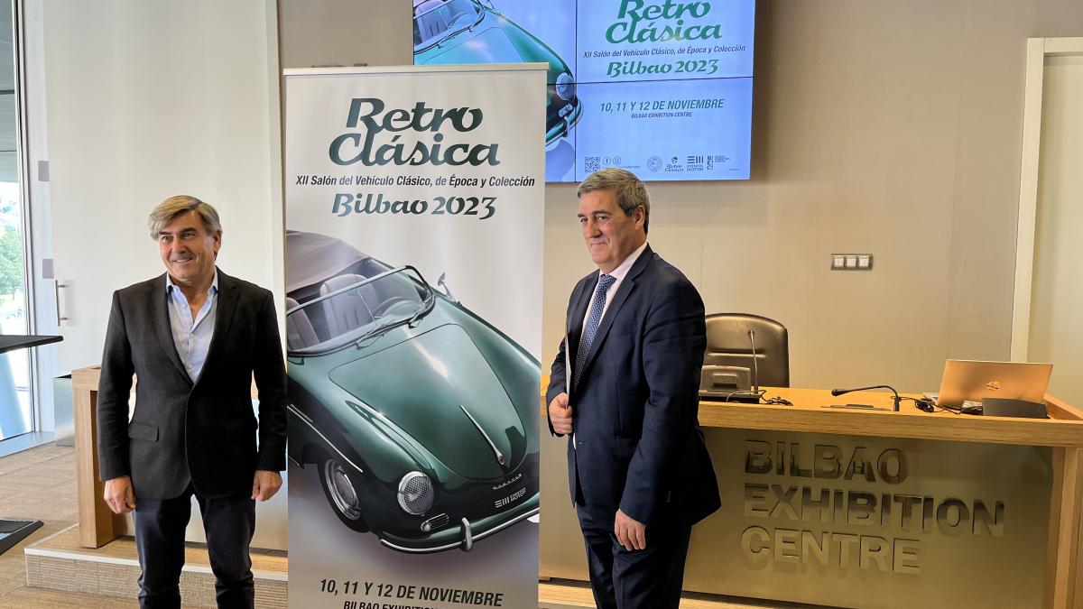 Xabier Basañez, director del BEC y José Enrique Elvira, director de Retroclásica, en la presentación de Retroclásica 2023.