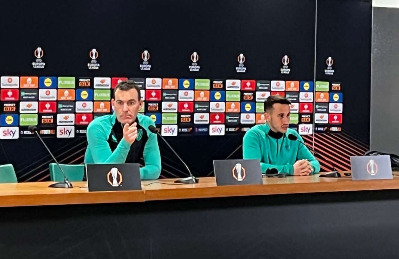 Álex Berenguer, esta tarde en la sala de prensa del Stadio Olímpico de Roma