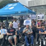 Concentración de Fekoor en la Plaza Circular de Bilbao.