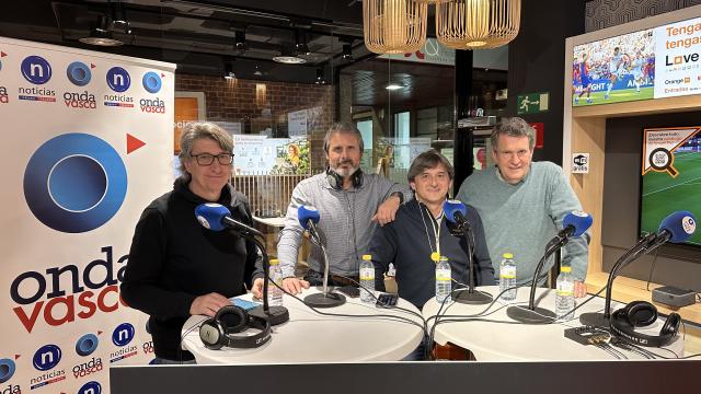 Juan Carlos Rivero, Rafa Alkorta, José Manuel Monje y Juan Elejalde durante el programa 