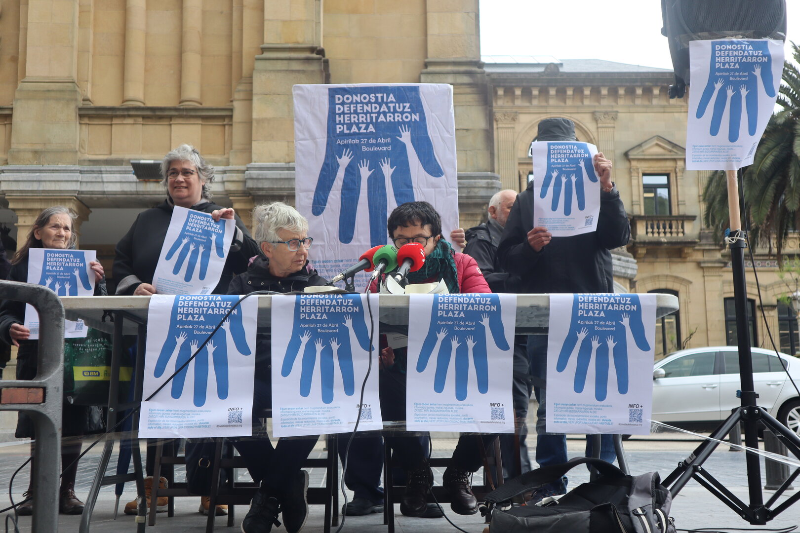 Presentación de la jornada, esta mañana, en Donostia / DONOSTIA DEFENDATUZ