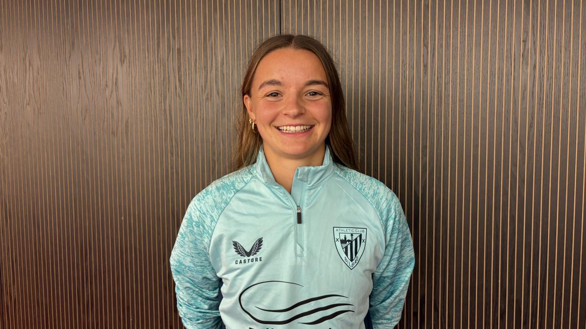 Sara Ortega atendió a Onda Vasca en San Mamés antes del partido ante el Real Madrid