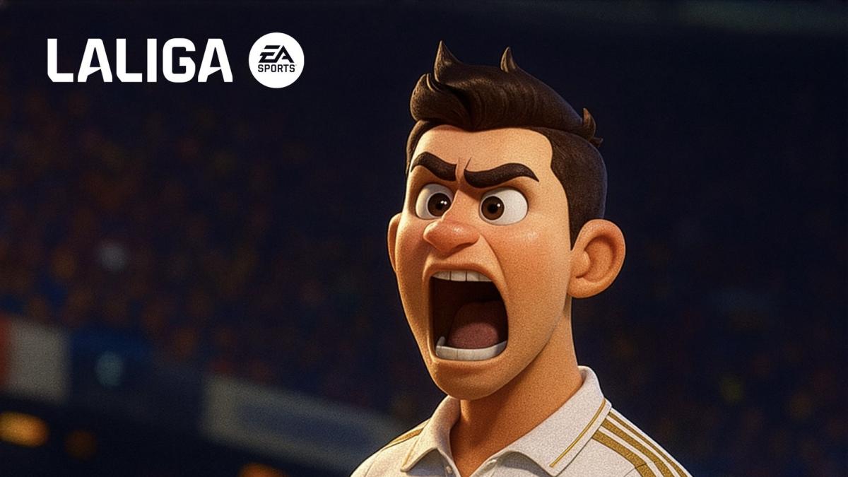 Imagen generada por IA y publicada en redes sociales por La Liga para promocionar el Clásico. X: @LaLiga