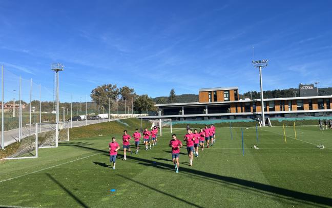Imagen del entrenamiento en Lezama