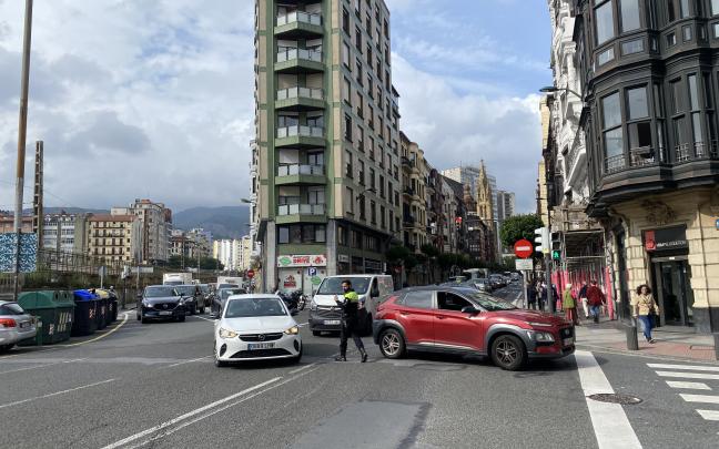 La Ertzaintza colapsa Bilbao. Foto: Leire Gayoso