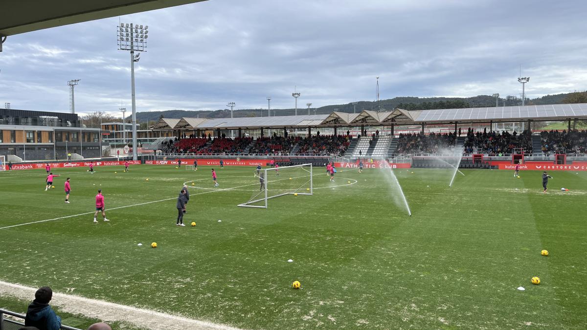 Imagen del entrenamiento de hoy en Lezama