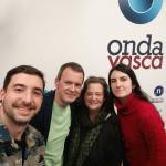 Pelayo (@tortilladeaspirina) y Eva @gourmetbilbao con Txema Gutiérrez e Iranzu Calvo